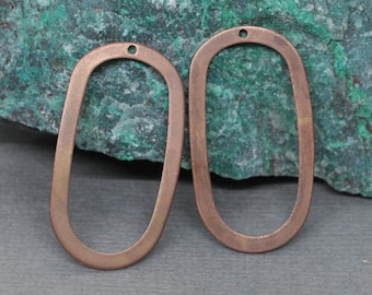 Oval Dangle Charm, DIY Jewelry, size 35x19mm, select color and quantity