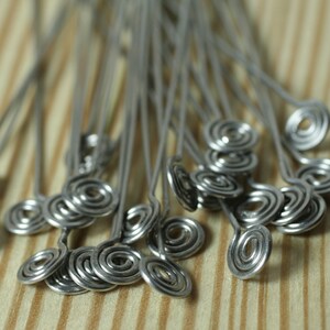 Handmade spiral pin 3-inch long 20g thick, select your color and quantity PSGPG20, PSSTG20, PSSSG20GT Stainless steel