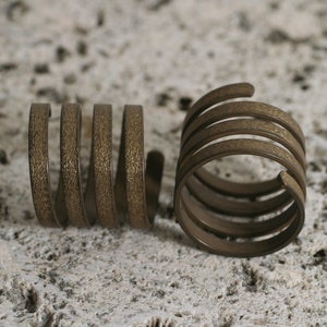 Spiral ring, gold, silver, antique brass, black, select your color and quantity (ABHN00484) d32