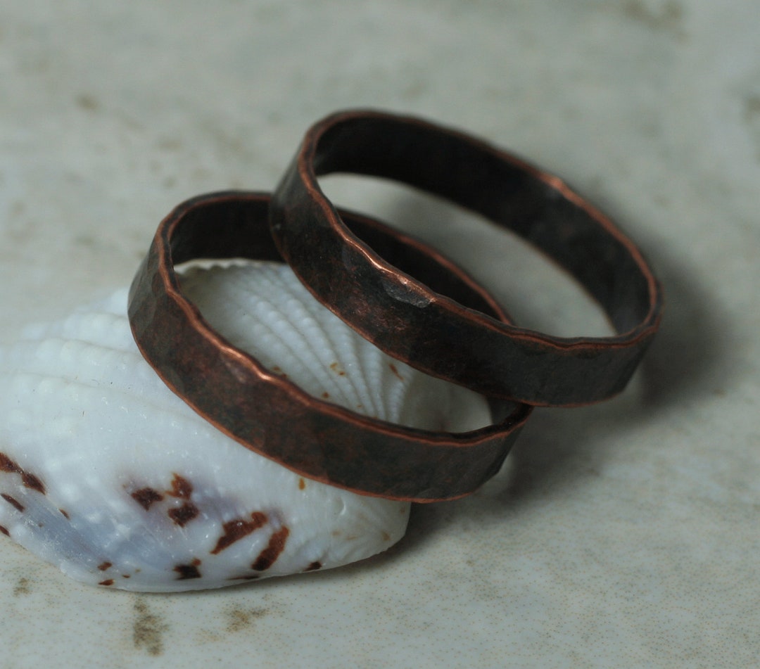 we took our beloved hand hammered band and made it... Hand Hammered Band Ring, Textured or Plain, Custom Color - Etsy