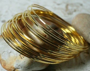 Stacking Bangle, Stackable Bangle, Gold Plated Bangle, Bangle Set, 2 pcs (item ID FA00023GP))