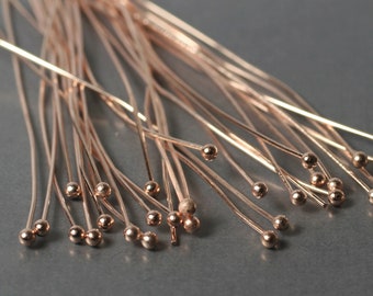 Ball (2mm) pin 60mm long 22g thick, select your color and quantity (HC00240)(RG)