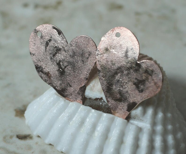 Handmade matte finish heart drop dangle charm size 17x15mm select your color and quantity