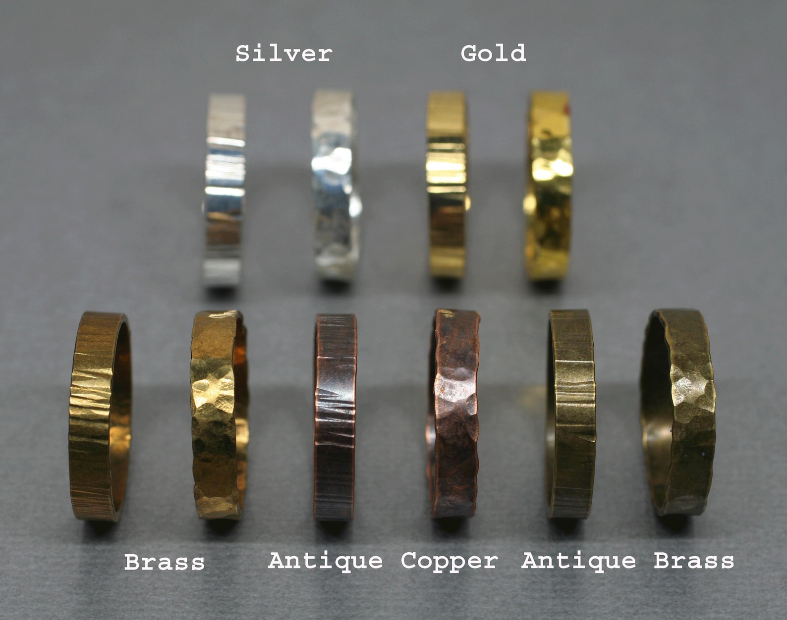 we took our beloved hand hammered band and made it... Hand Hammered Ring, Select Your Color, Size, Surface Texture and ...