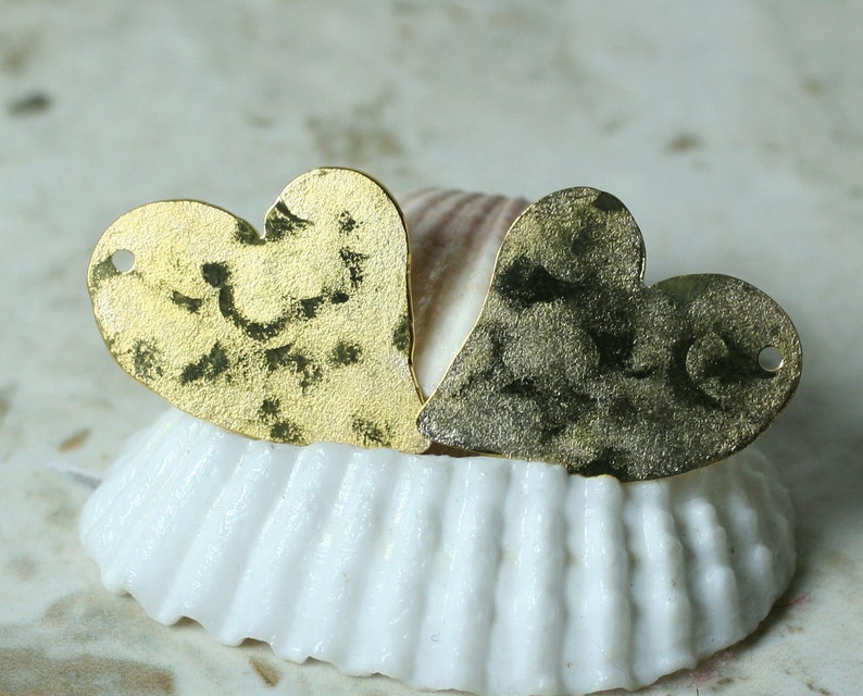 Handmade matte finish heart drop dangle charm size 17x15mm select your color and quantity
