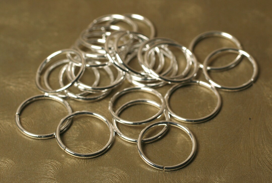 Silver Plated Thick Jump Ring 12mm, 16mm Outer Diameter 16g Thick