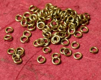 Up to 70% off, jump ring solid brass size 2.5mm, 5mm, 7mm outer diameter 22g thick, select your size and quantity