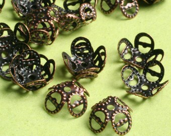 sale6, Filigree bead cap size 8mm in diameter, select your color and quantity