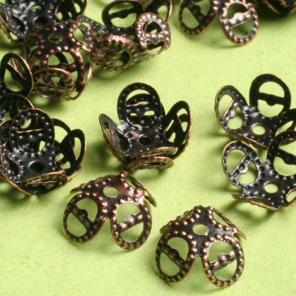 sale6, Filigree bead cap size 8mm in diameter, select your color and quantity