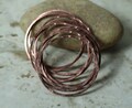 Hand Hammered O Ring Link, Antique Copper, 30mm