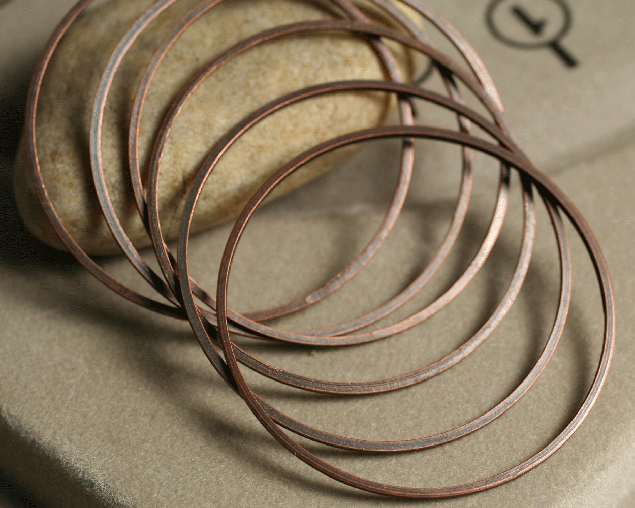 Antique copper O ring 1mm 18g thick 45mm outer diameter 2 Etsy