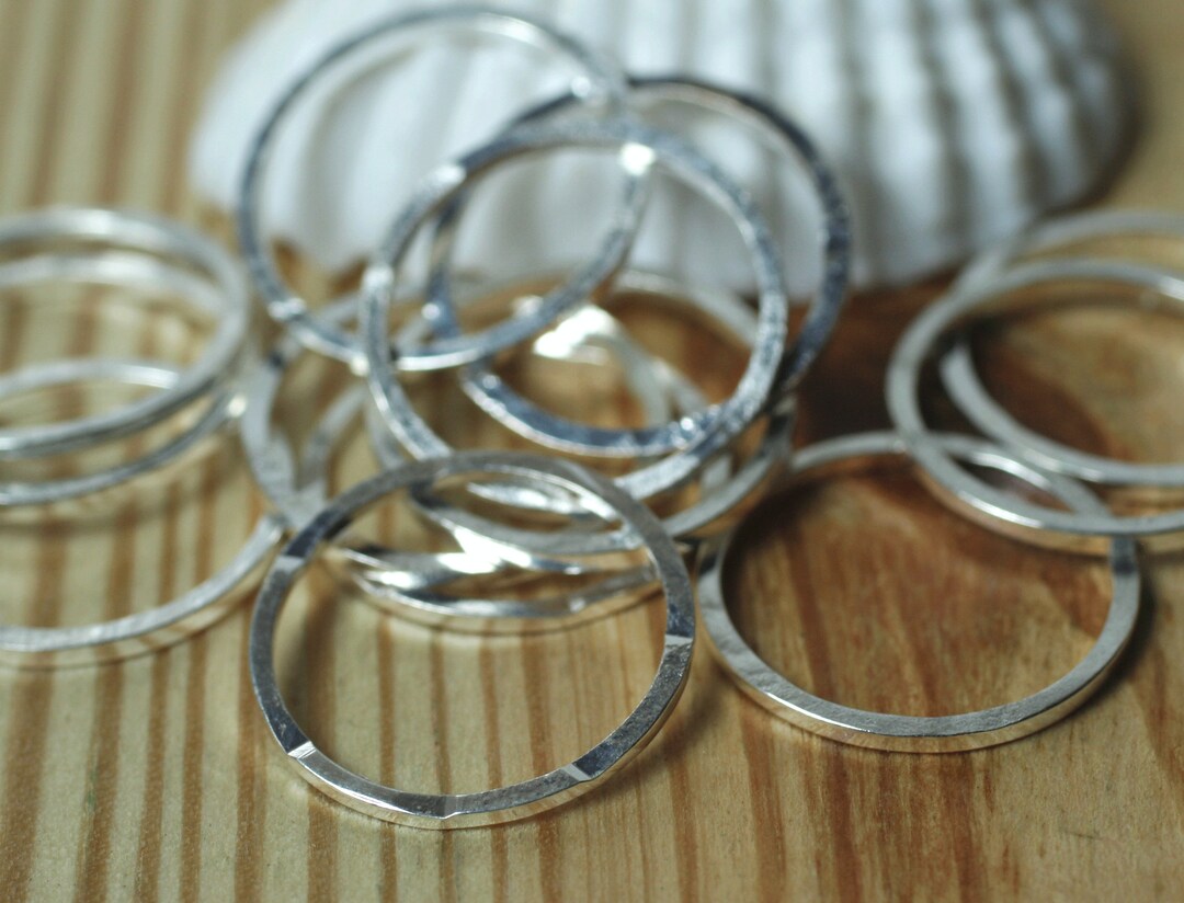 Round Linkstick Hand Hammered Round Link, 14mm Connector - Etsy