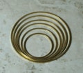 Solid brass round link O ring size 70, 65, 50, 45, 40, 36, 30, 24, 20, 18, 16, 14, 10, 8mm outer diameter, select size and quantity D22
