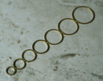 Solid brass circular link o ring connector size 8, 10, 12, 14, 16, 18, 20, 24, 30mm outer diameter, select your size and quantity (RB0830)