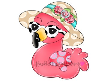 Summer Flamingo Door Hanger Template (Digital Download)