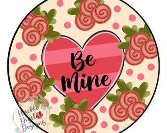 Roses Heart Door Hanger Template: Valentine's DIY Project (Digital Download)
