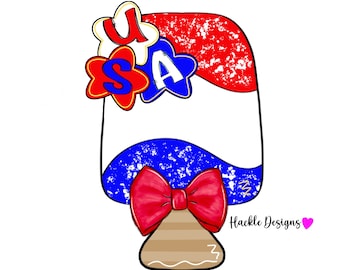 Patriotic USA Popsicle Door Hanger Template (Digital Download)