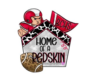 Football Mascot Door Hanger Template (Digital Download)