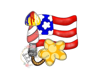 TEMPLATE: Digital Patriotic Door Hanger Template.