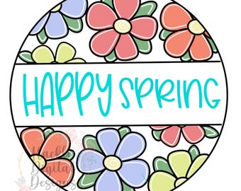 TEMPLATE: Spring Door Hanger Template