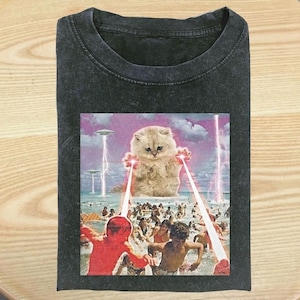 Funny Cat Shirt, Funny Cat Shirt, Cat Meme Tee, Unhinged Cat Tee, Silly Cat Graphic Shirt, Weird Humor Unisex Shirt