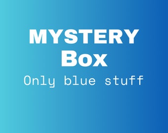 ¡¡¡Caja misteriosa con sólo cosas azules!!!