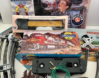 Vtg Train miniature hobby catalog tracks mixed items