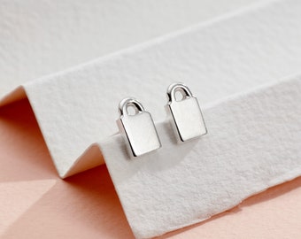 Padlock Hoop Earrings