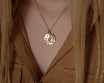 Personalised 9ct Gold Goddess Initial Necklace