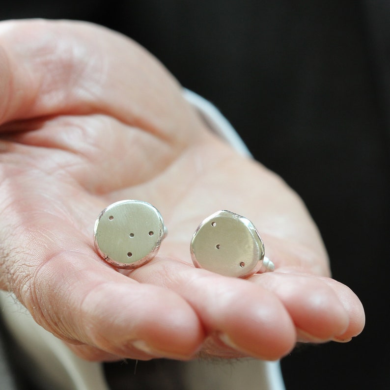 Personalised Constellation Cufflinks in Sterling Silver image 3