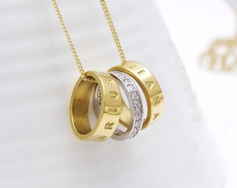 Personalied Solid Gold & Diamond Necklace