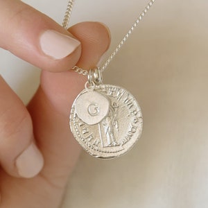 Personalised Silver Goddess Initial Necklace image 1