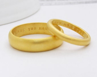 Custom Wedding Bands | Alternative Wedding Bands | Gold Wedding Bands | Personalised Wedding Bands | His & Hers Rings