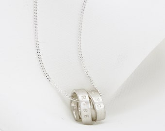 Personalised Silver Organic Scroll Necklace