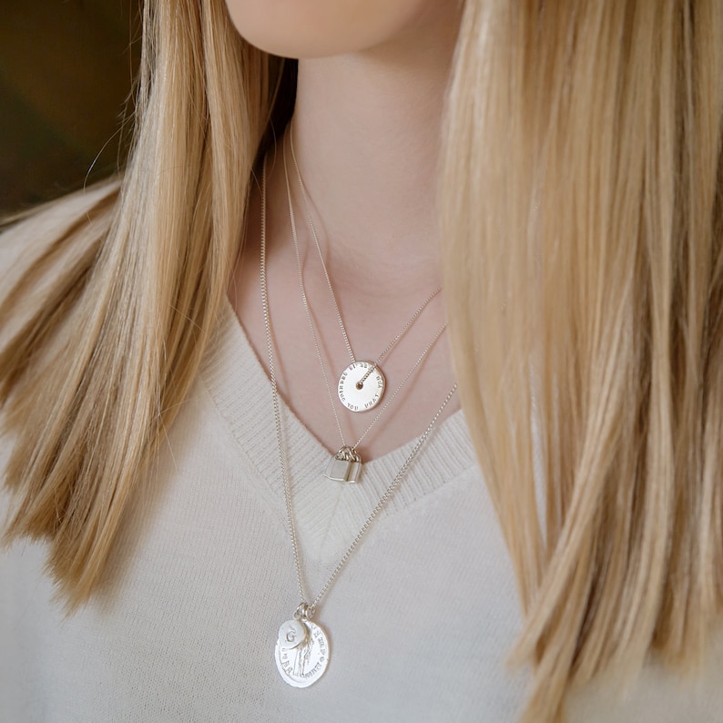 Personalised Silver Goddess Initial Necklace image 4