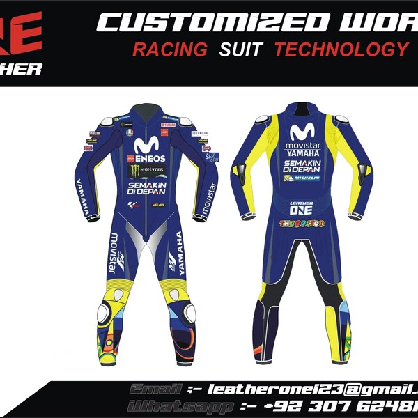 Movistar VR46  MotoGP Customized Leather Racing Suit