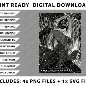 Ghost in the Shell Png Bundle, SVG Files, Digital Downloads