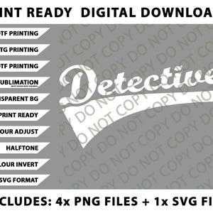 Detective Png Bundle, SVG Files, Digital Downloads Copy