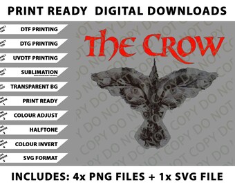 The Crow Png Bundle, SVG Files, Digital Downloads