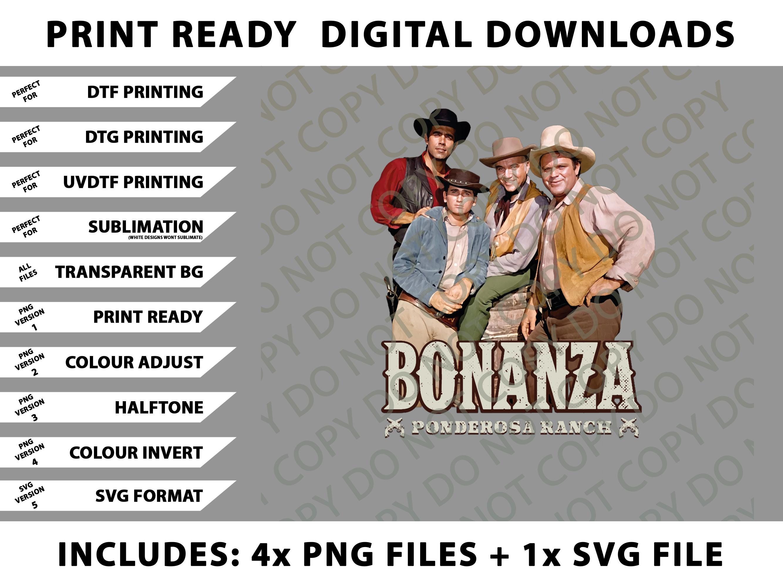 BONANZA PONDEROSA Ranch Png Bundle, SVG Files, Digital Downloads - Etsy