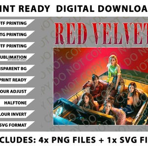 Red Velvet Premium Png Bundle, SVG Files, Digital Downloads