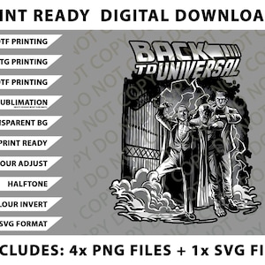 Back to Universal Dracula Frankenstein Png Bundle, SVG Files, Digital Downloads