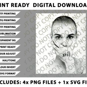 Rip Sinead O Connor Shirt, Close The Mouth - O&#39;Connor Png Bundle, SVG Files, Digital Downloads