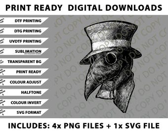 Plague Doctor Png Bundle, Pliki SVG, Pobieranie cyfrowe