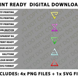 The Witcher Signs Png Bundle, SVG Files, Digital Downloads