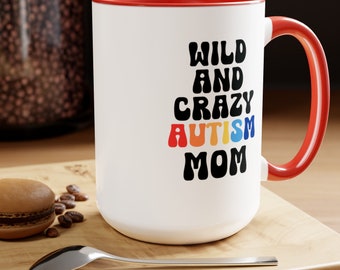 Happy Mother's Day, Autism Awareness, Autism Mom Gift, Mom Gifts, Mother's Day Gift, Gift for Mom, Autism Mug, Two-Tone Coffee Mugs, 15oz