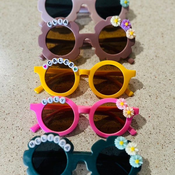 Kids Birthday Party, Toddler Sunglasses, Party Favors, Sunglasses, Flowers, Dino Charms, Sale, 1-3 Day Shipping, Fast, Customized