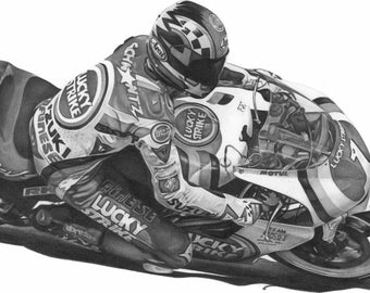 ケビン シュワンツ キャンバス プリント、Moto GP 装飾、Moto