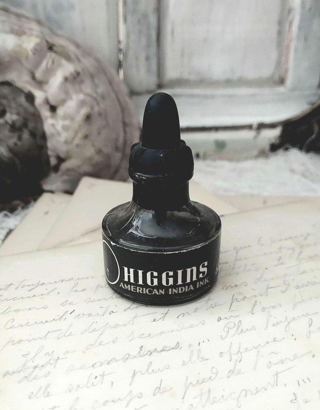 Vintage Higgins Drawing Ink Bottle - Etsy