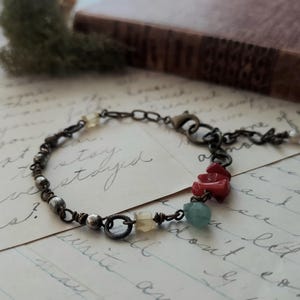 Vintage Style Colorful Beaded Bracelet: One-of-a-Kind Boho Jewelry